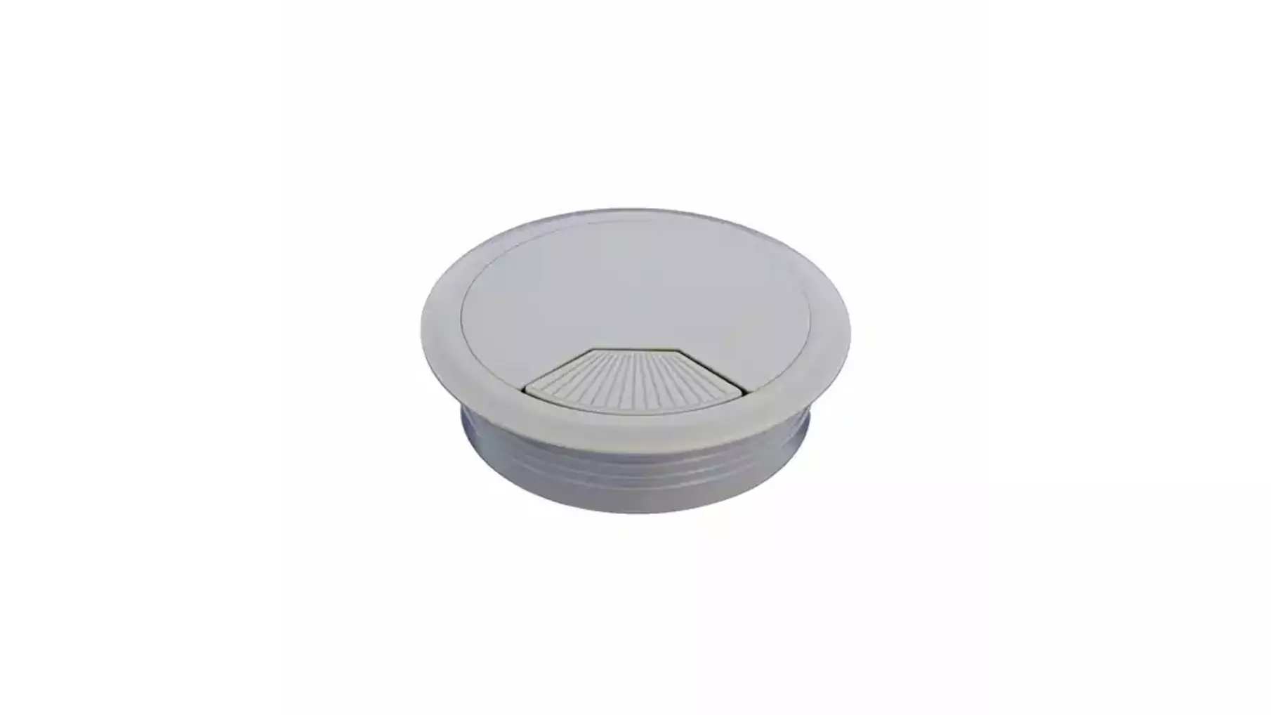 Kabeldoorvoer klep met veer 80mm kunststof grijs