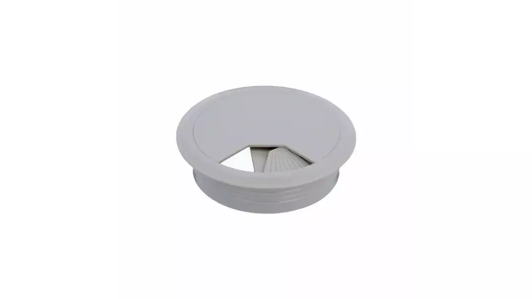 Kabeldoorvoer klep met veer 80mm kunststof grijs
