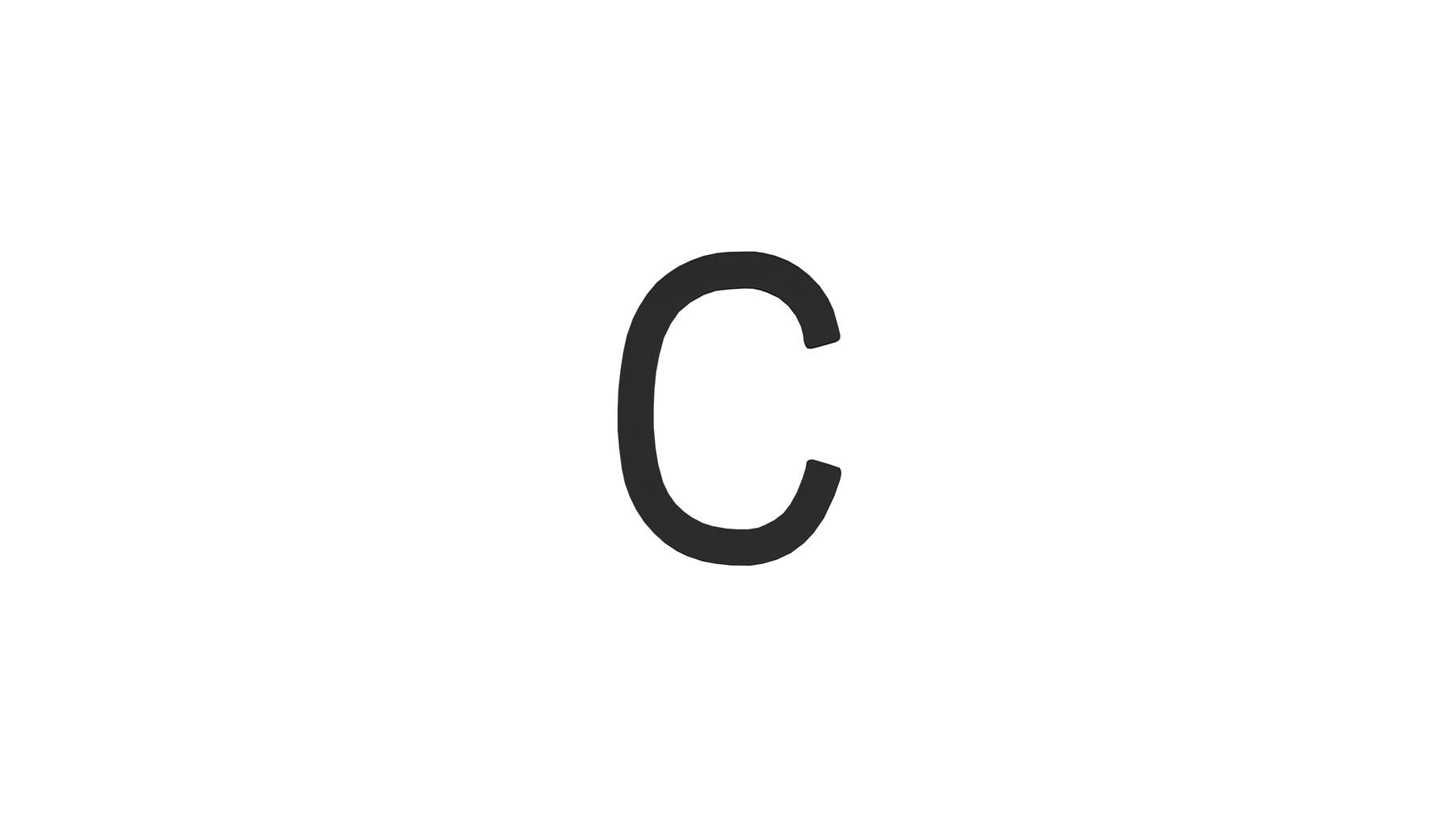 Huisletter C 100mm zwart