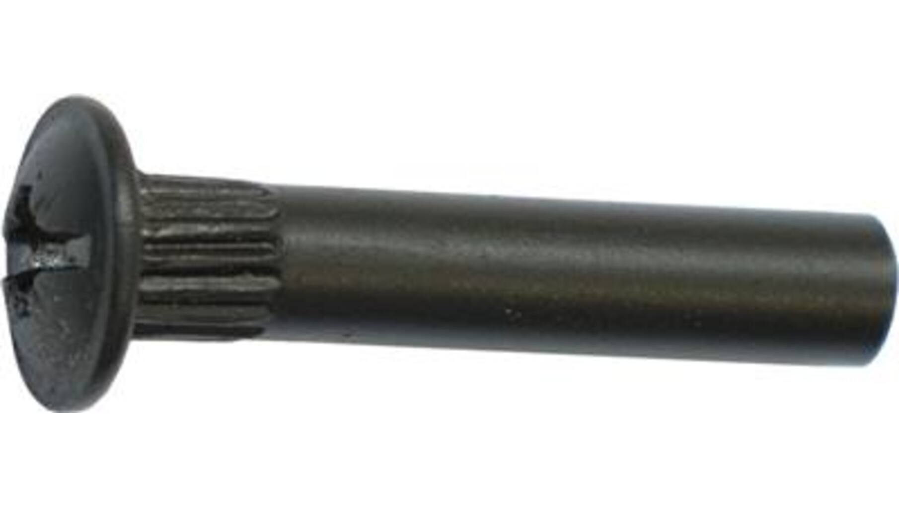 Verbindingshuls M4x27mm zwart met kop
