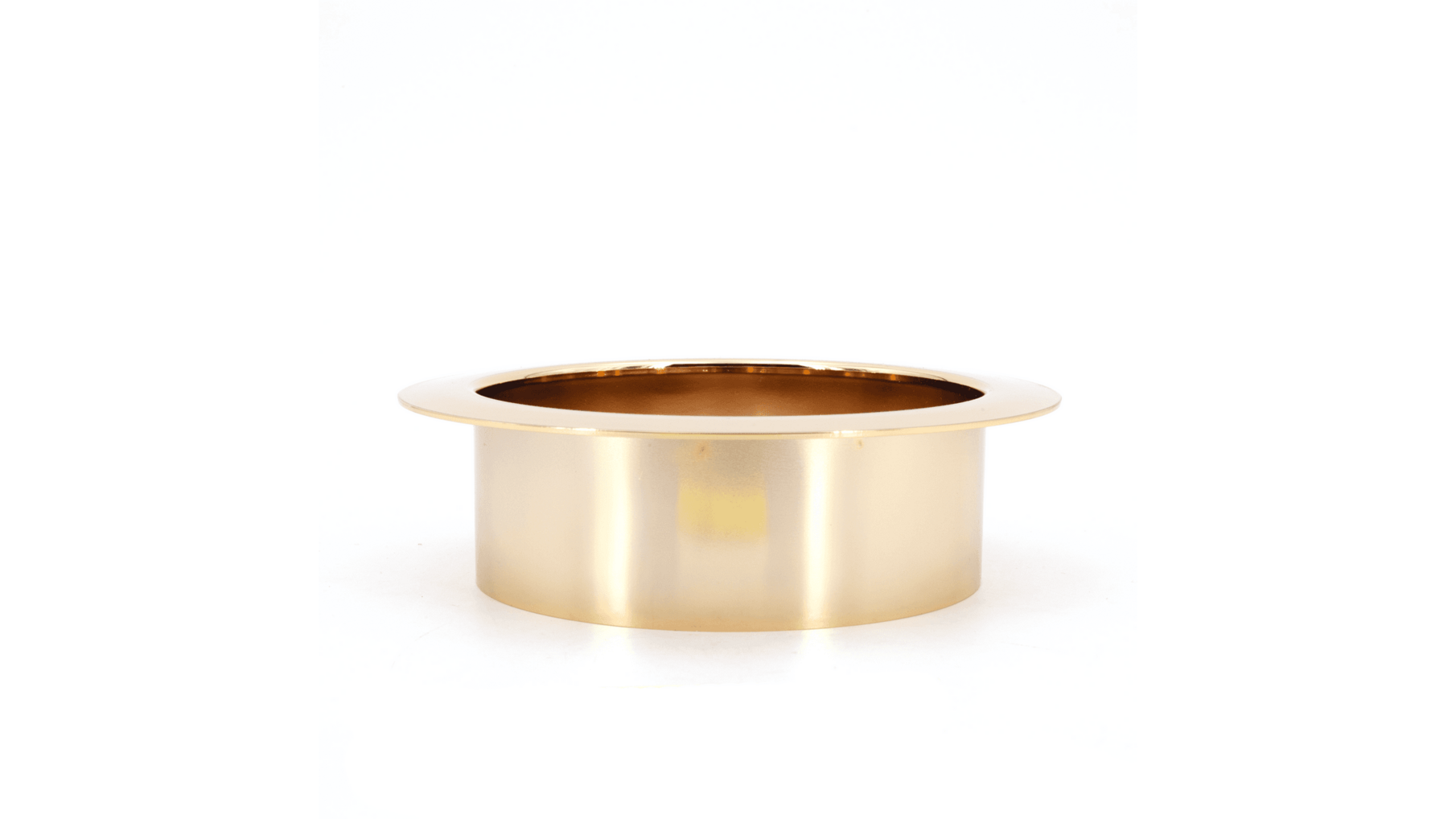 Afvaldoorlaat rond RVS goudkleurig, boorm.106mm, geen deksel
