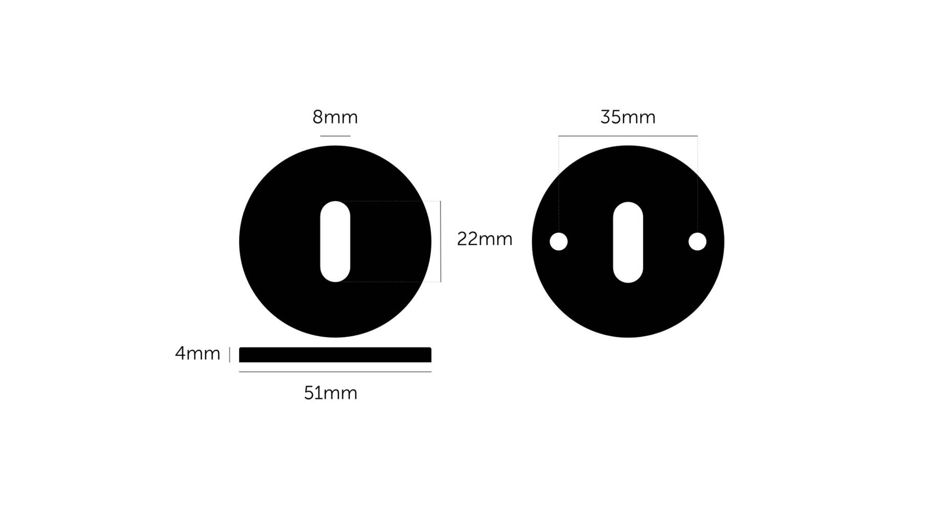 Escutcheon Plate/Traditional Profile/Steel