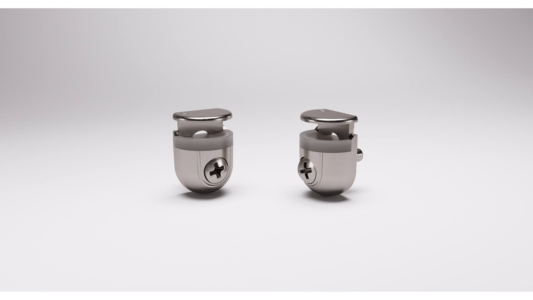 Glasplaatdragers "PEKI"vernikkeld, glas 4-10mm, stift 5mm