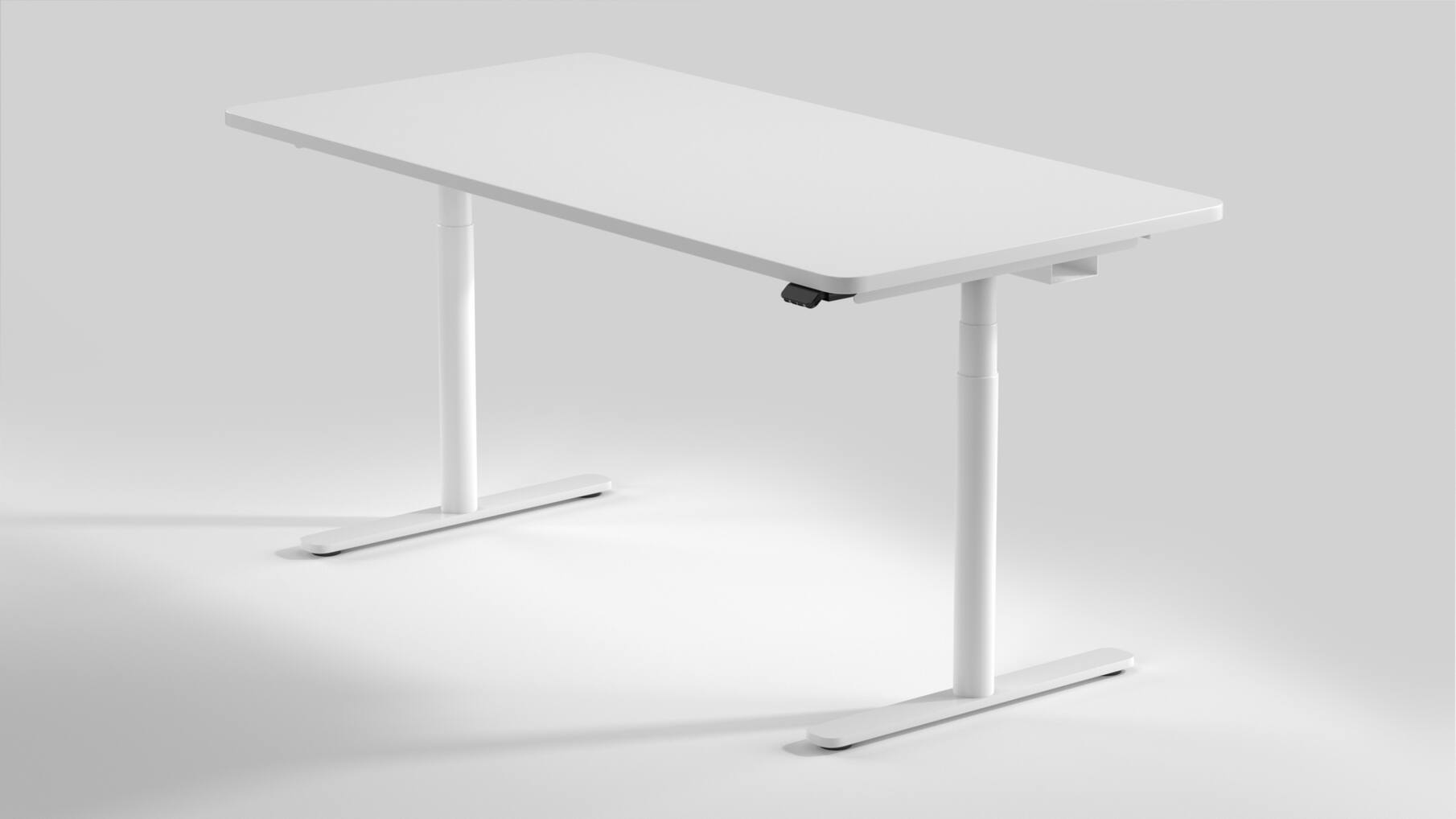 Workdesk Round voor bladmaat van 1600-2400mm , wit