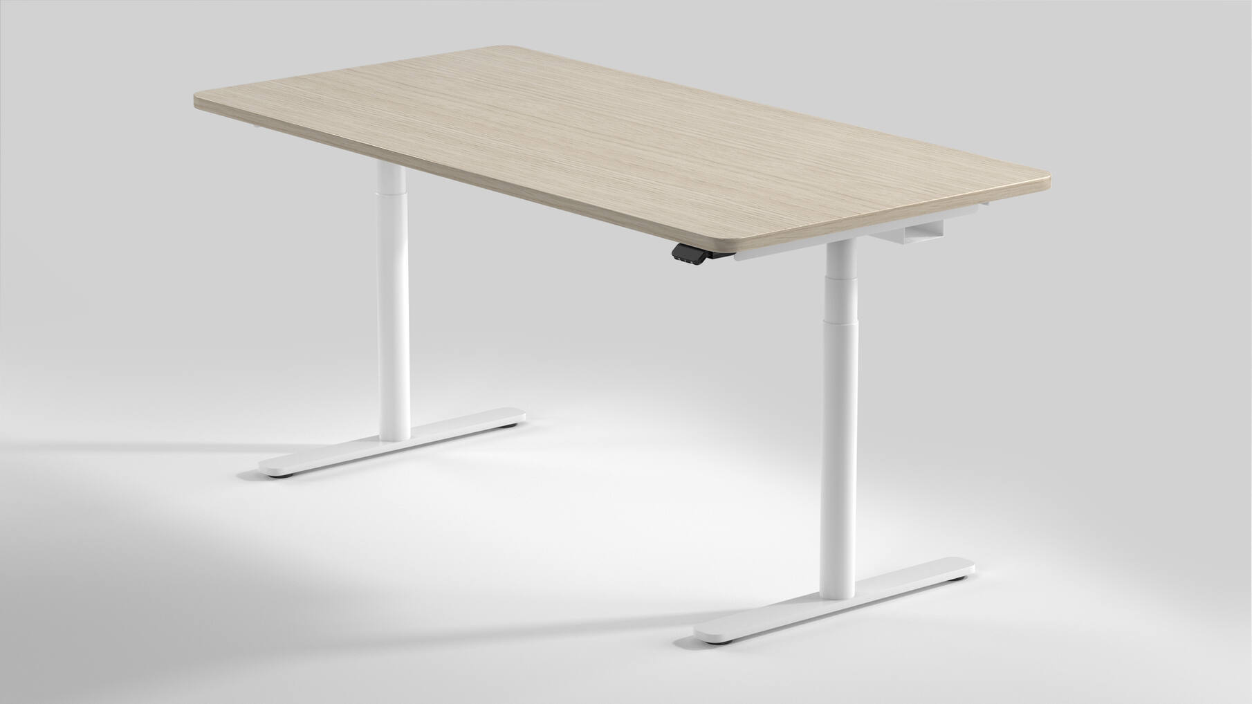 Workdesk Round voor bladmaat van 1600-2400mm , wit
