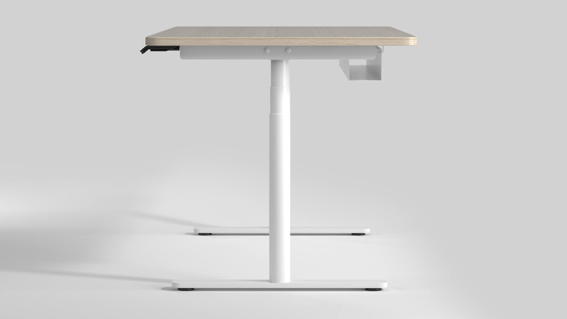 Workdesk Round voor bladmaat van 1600-2400mm , wit