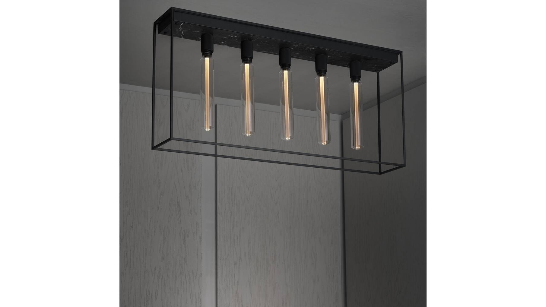 Caged Ceiling 5.0 - Black Marble/Buster Bulb Tube