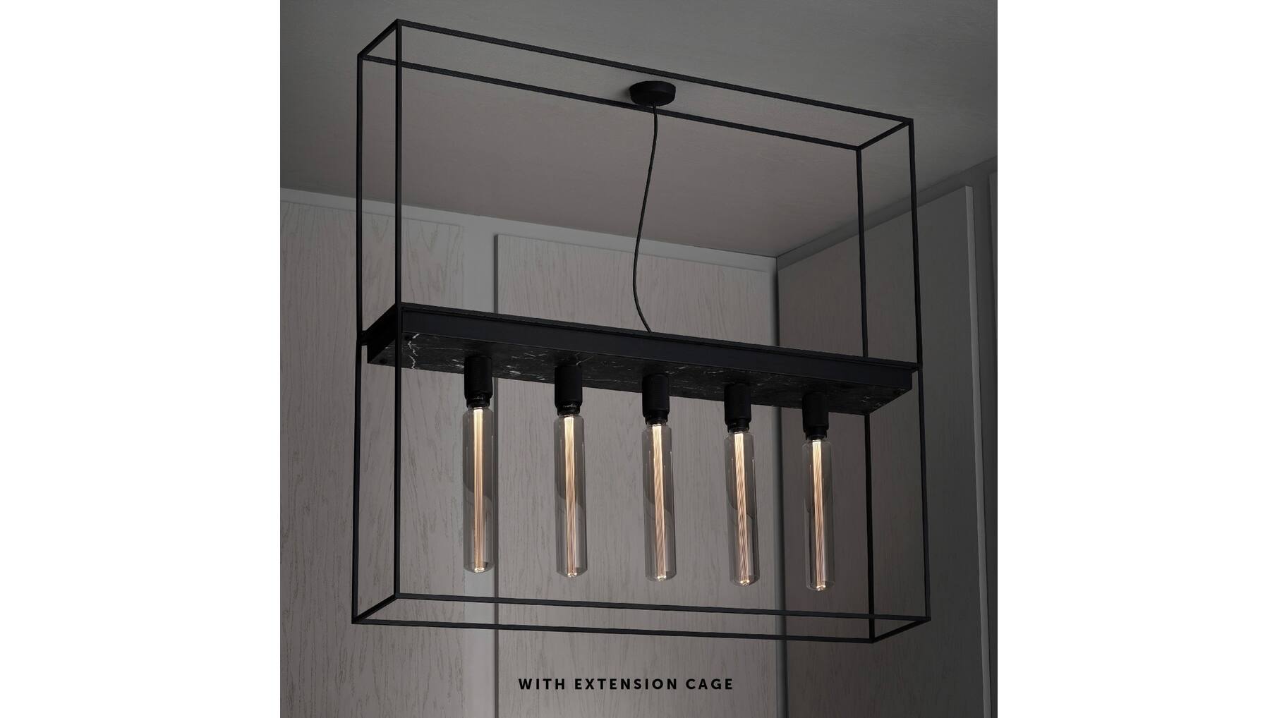 Caged Ceiling 5.0 - Black Marble/Buster Bulb Tube