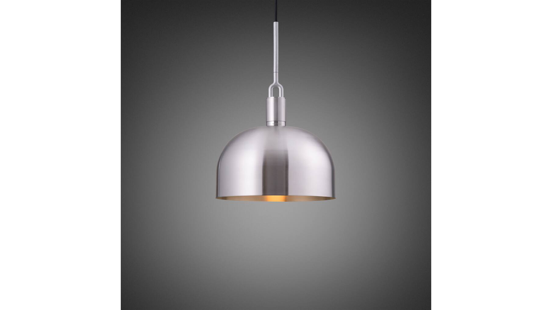 Forked Pendant/Steel/Large Steel Shade