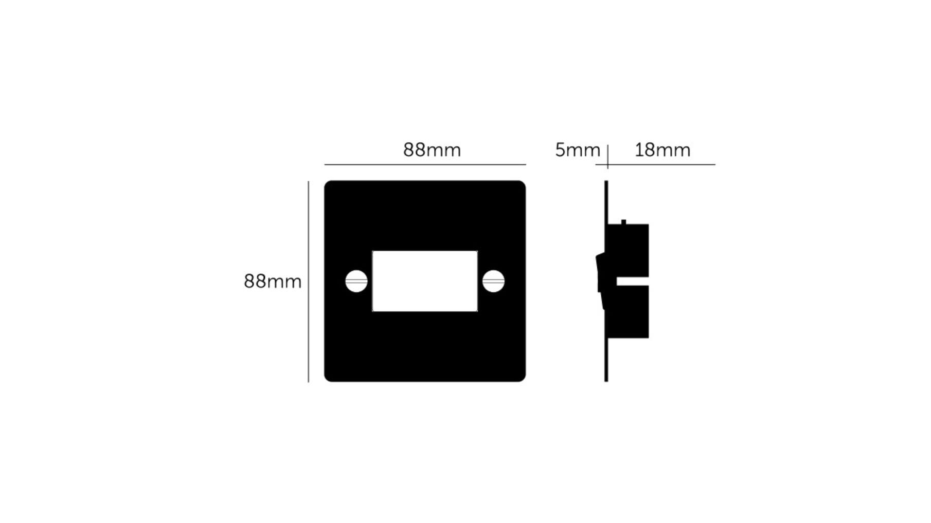 Triple Pole Fan Switch - Black - Black Interior