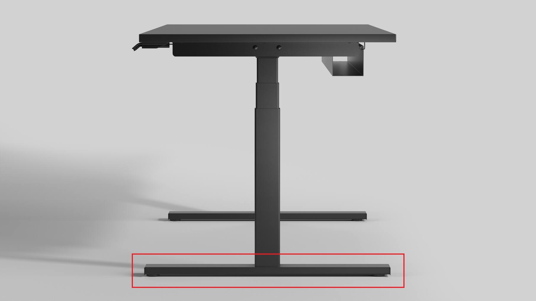 Milano voet 980 zwart, voor bladdiepte 1000-1200mm