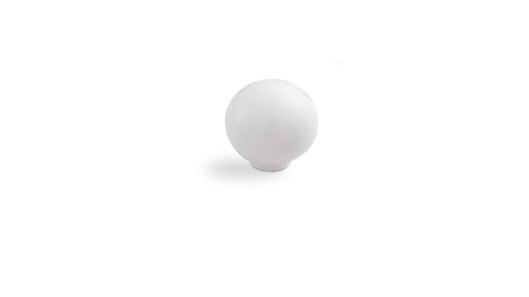 Knop kunststof wit diameter 28mm