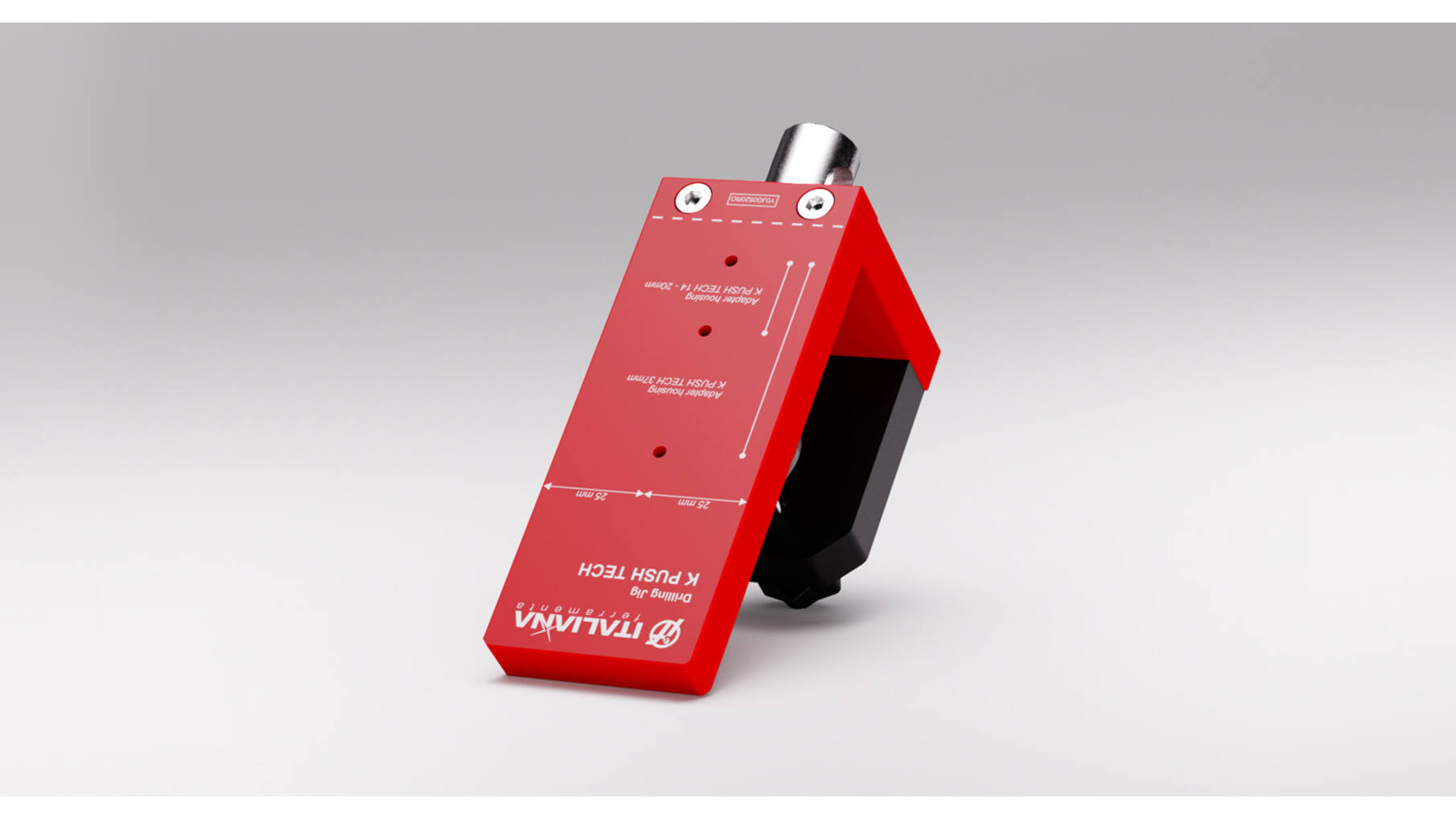 Boormal voor K push Tech, een doos met 1 opvulplaatje 1mm