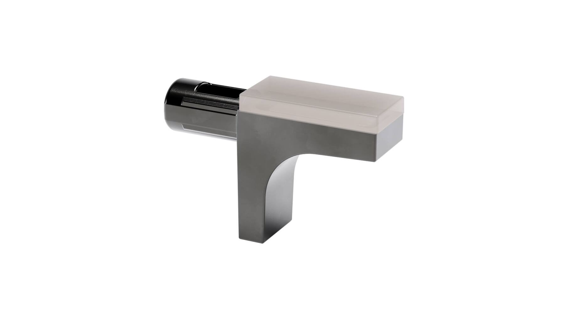 Plankdrager zwart K LINE voor GLAS met rubberen plateau