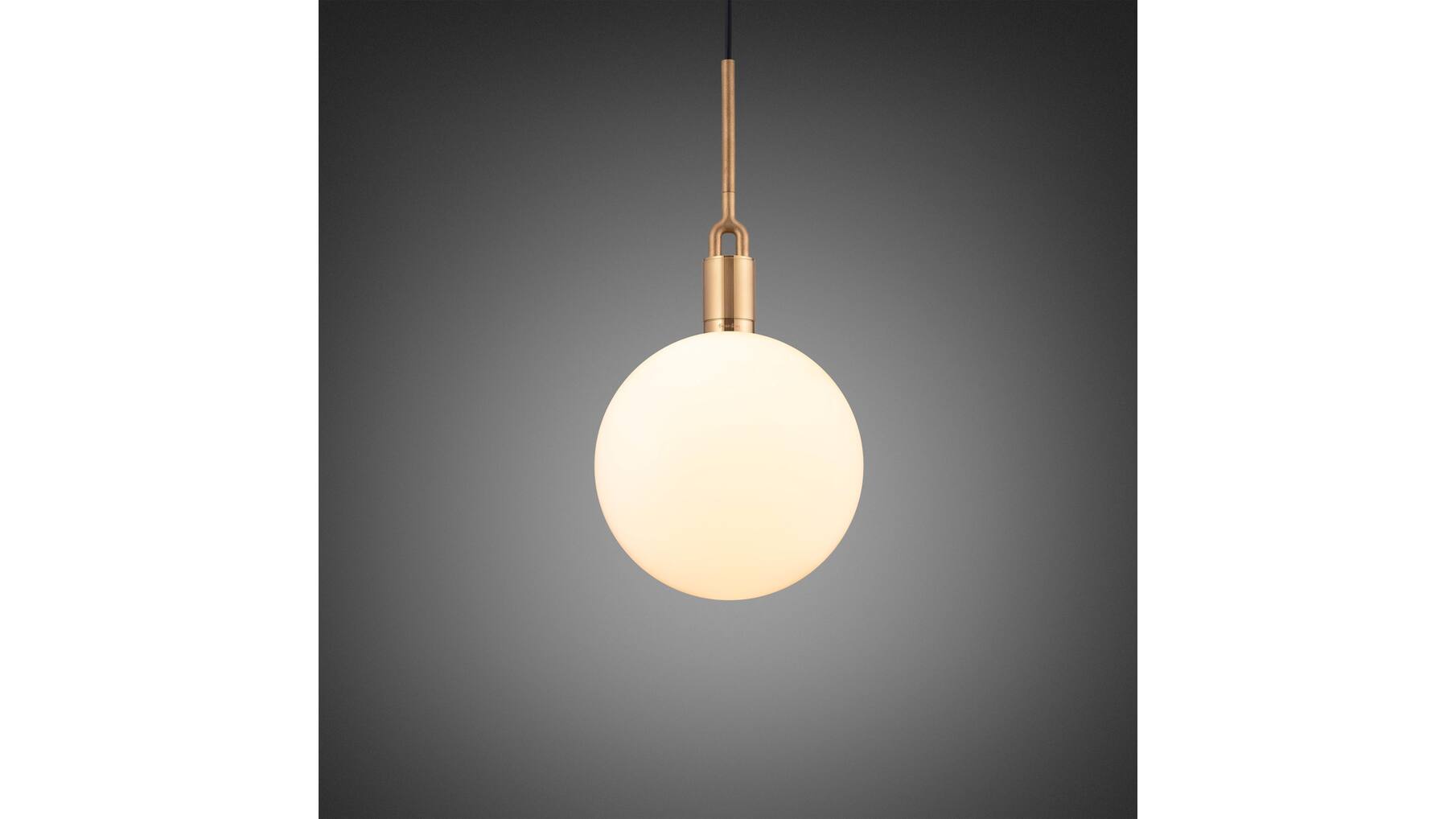 Forked Pendant/Brass/Large Opal Globe