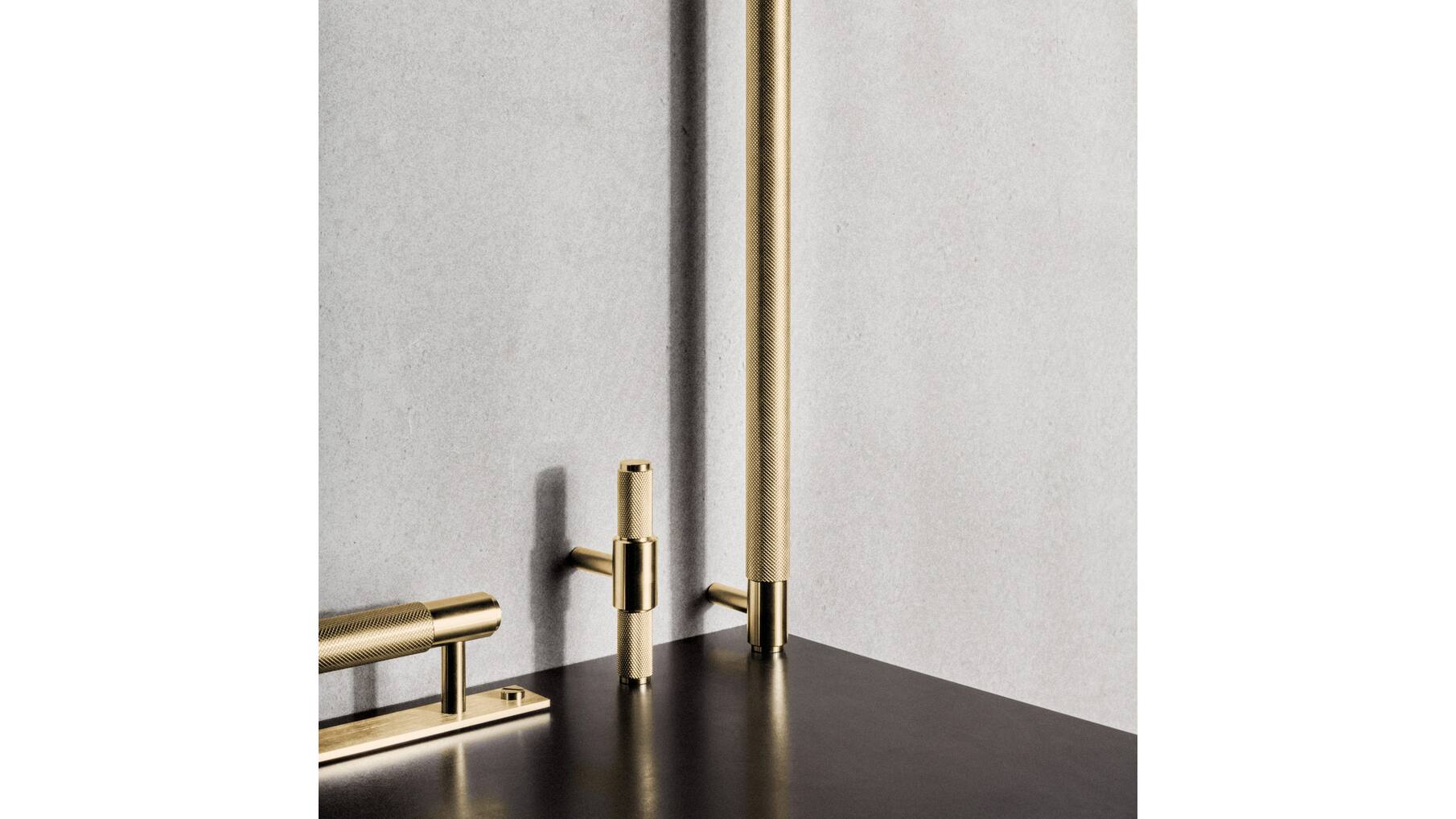 Pull Bar/Cross/Large 360Mm/Brass