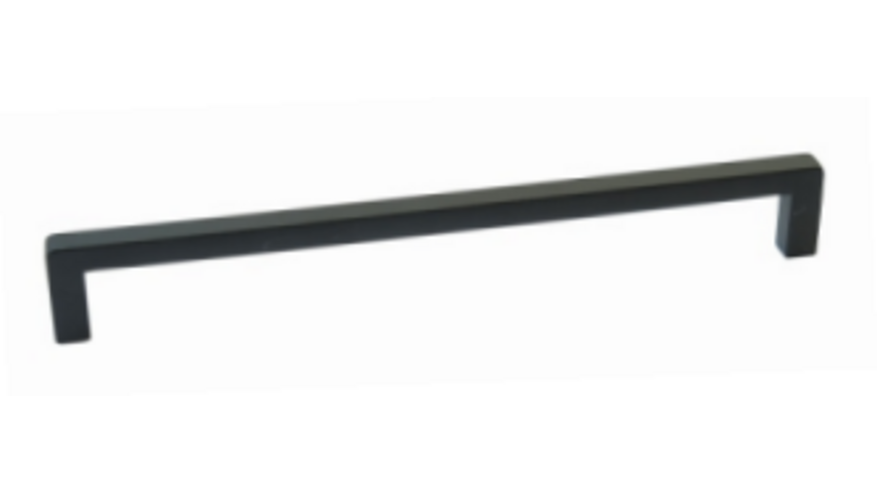 Greep 9x9mm hoh 128mm zwart gelakt totale lengte 136mm