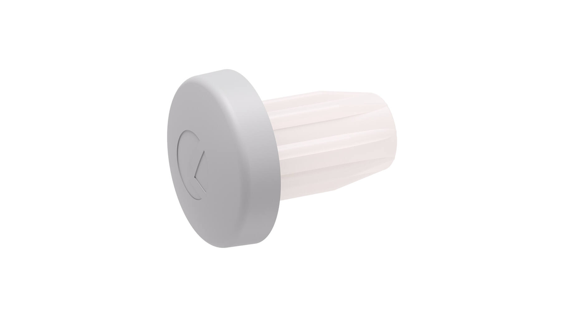 Deurbuffer stift 5mm, schotel 8mm x 2,5mm dik grijs