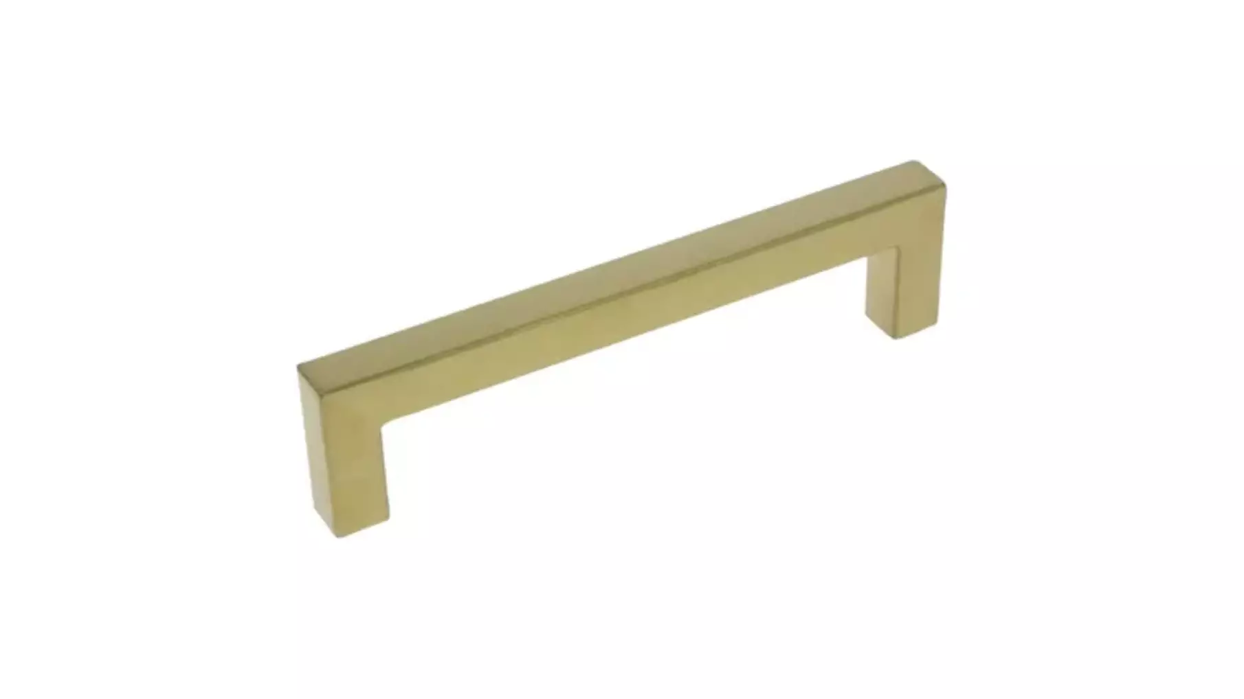 Greep mat messing 8.5x160mm L= 168.5mm, dikte 8.5mm, hoogte