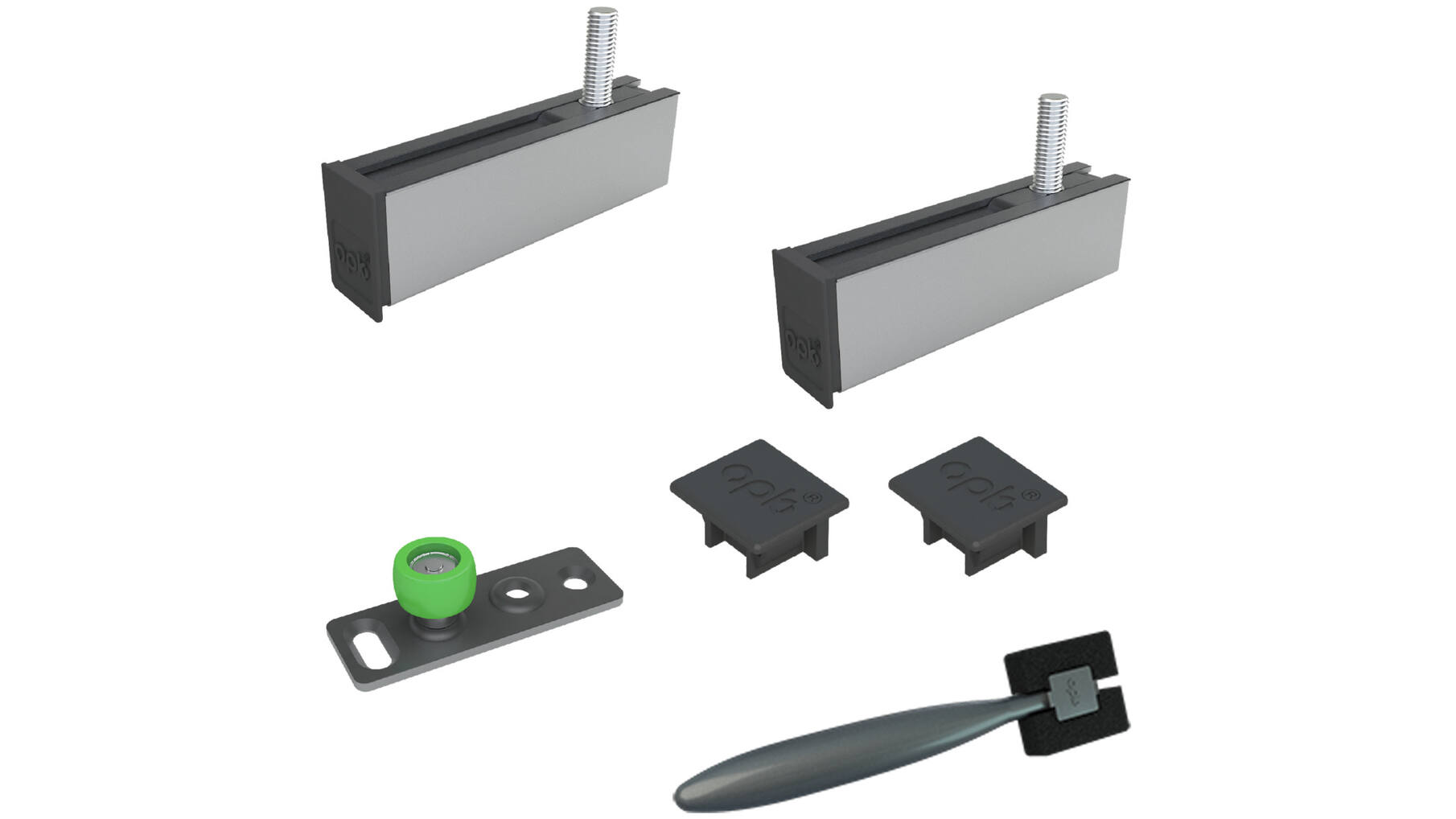 E-Space beslagset voor 1 houten deur, compleet
