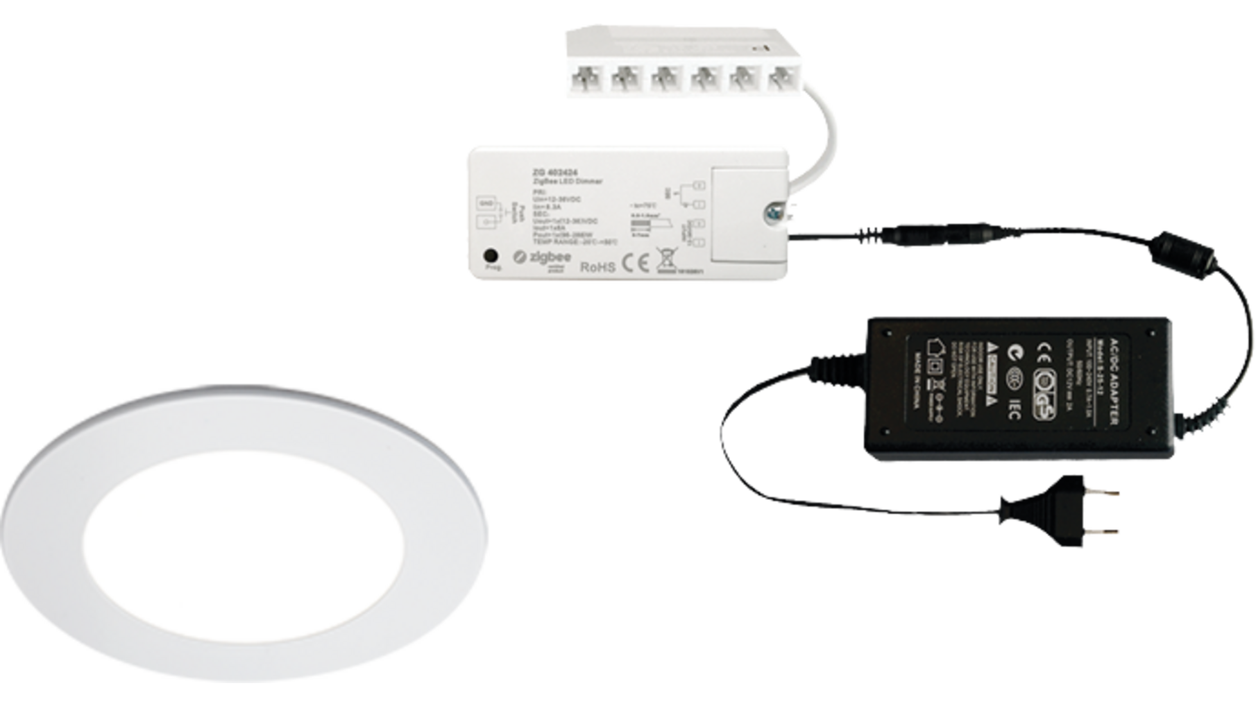 5x Atom mat wit 24V + ZigBee ontvanger + Driver 24W
