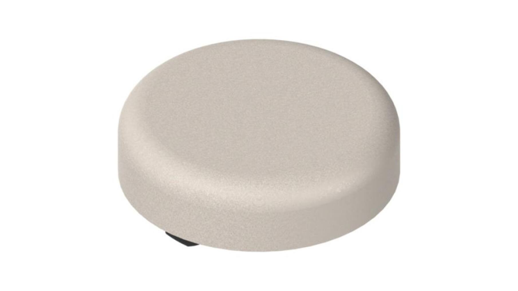 Dekorplaat rond mat nikkel v. glasdeurscharnier boring 26mm