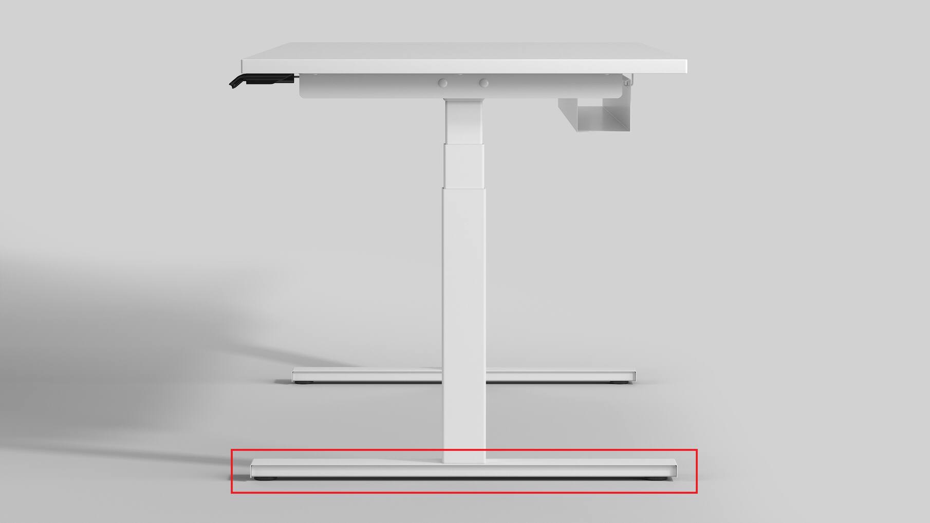 Milano voet 980 wit, voor bladdiepte 1000-1200mm