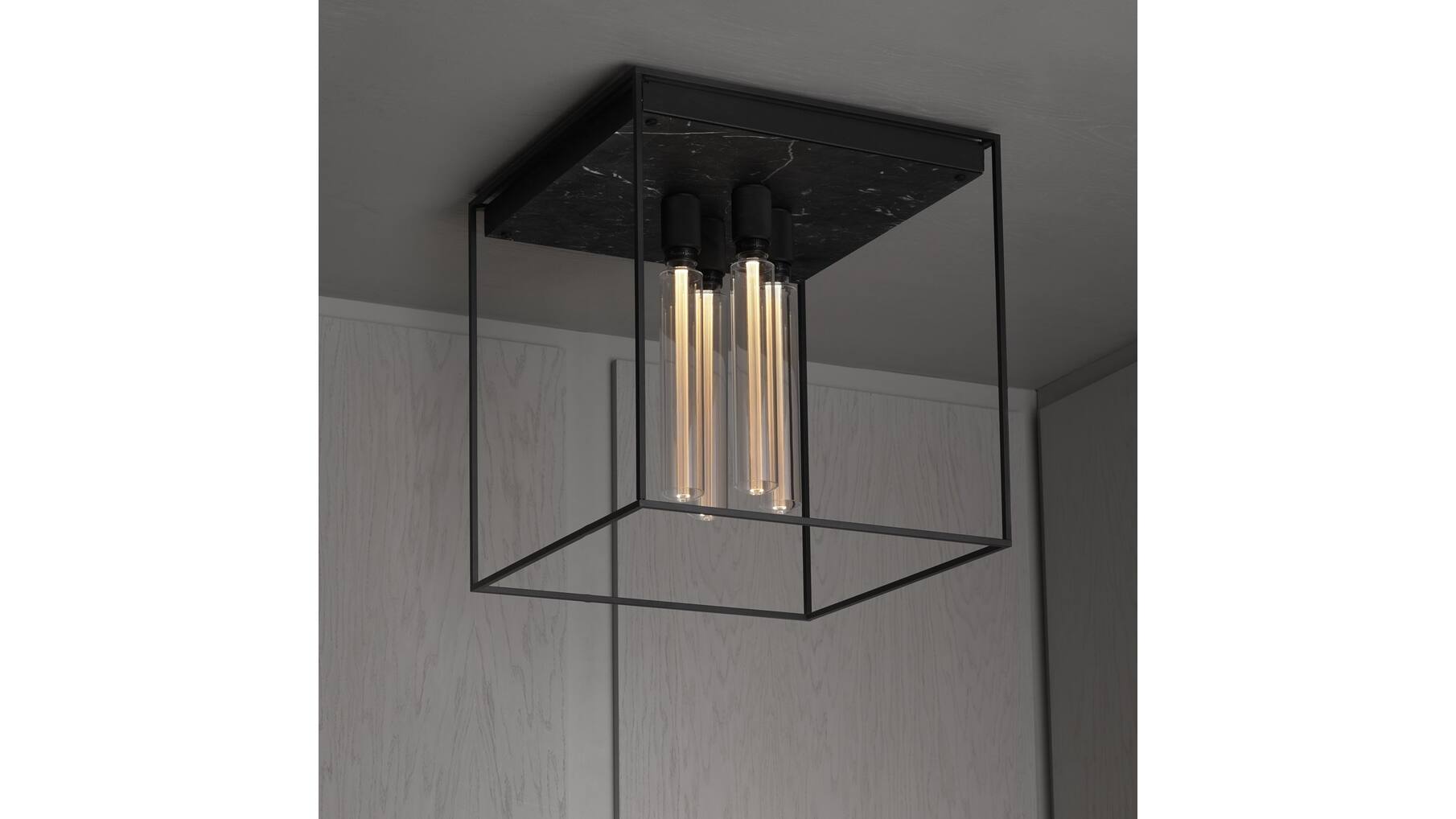 Caged Ceiling 4.0 - Black Marble/Buster Bulb Tube