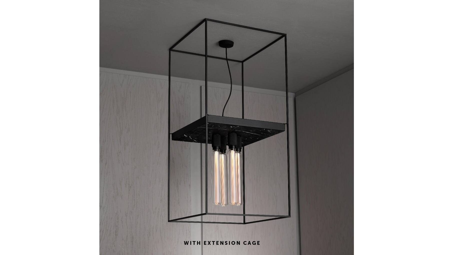 Caged Ceiling 4.0 - Black Marble/Buster Bulb Tube