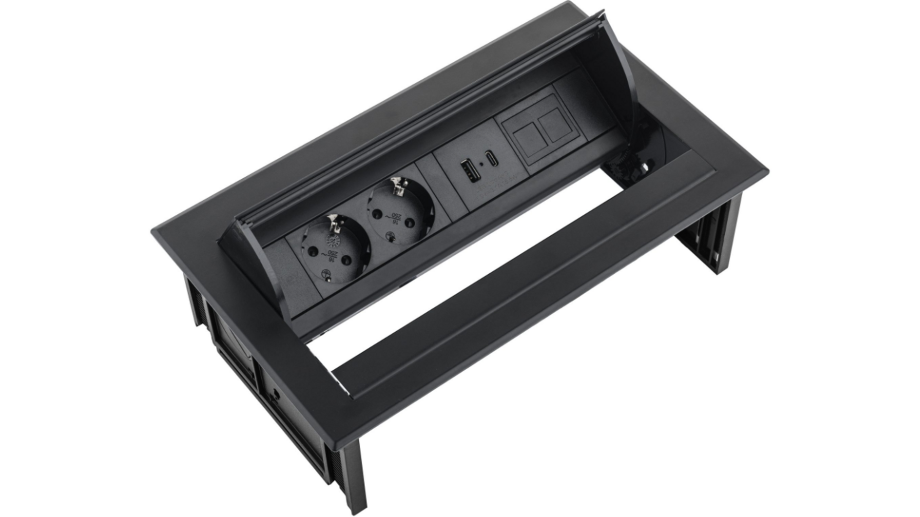 Power Desk In – 2x 230V + 1x USB A+C Charge