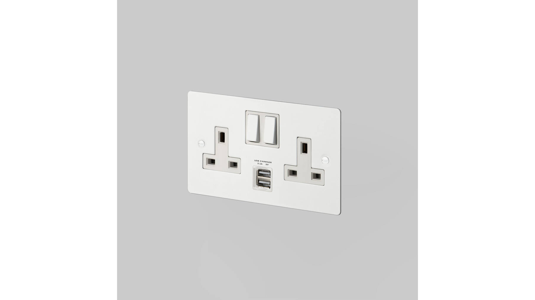 2G Socket + USB 3.1A/White