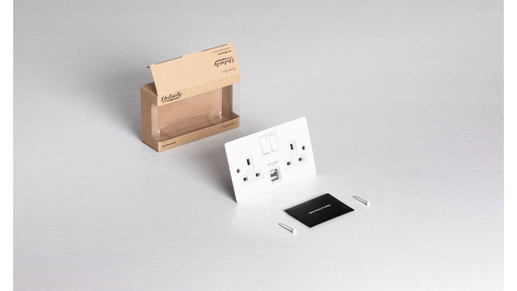 2G Socket + USB 3.1A/White