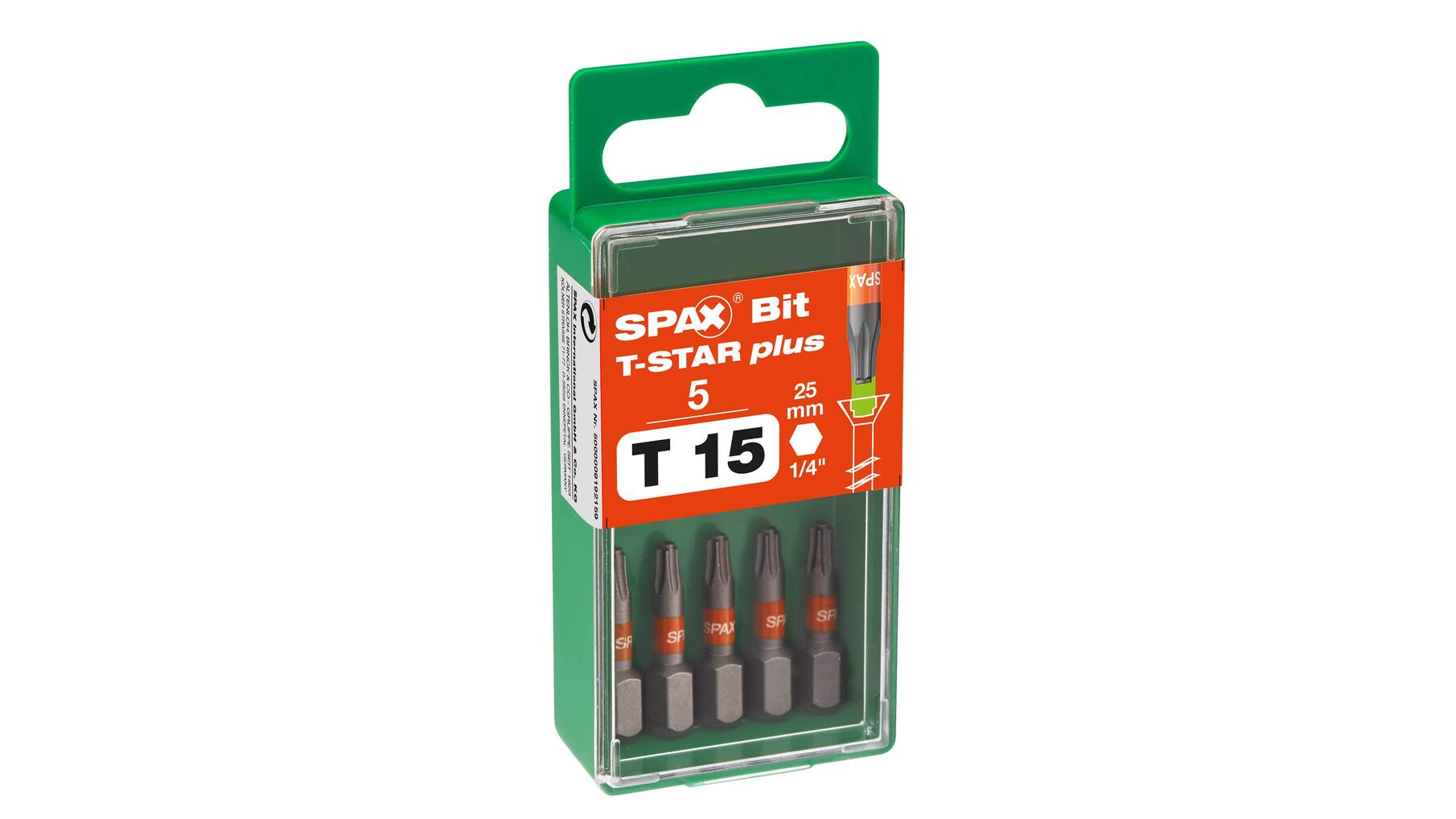 SPAX Bit T-star plus T15 25mm S 5 St.
