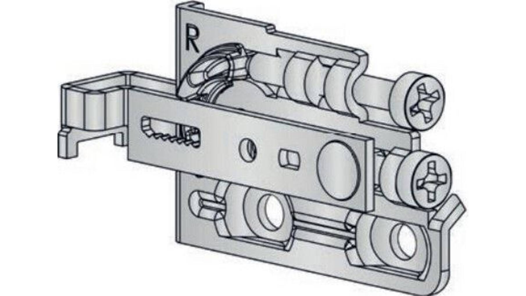 Kastophanger SCARPI 4 rechts 3D verstelbaar met schr. 5x15mm