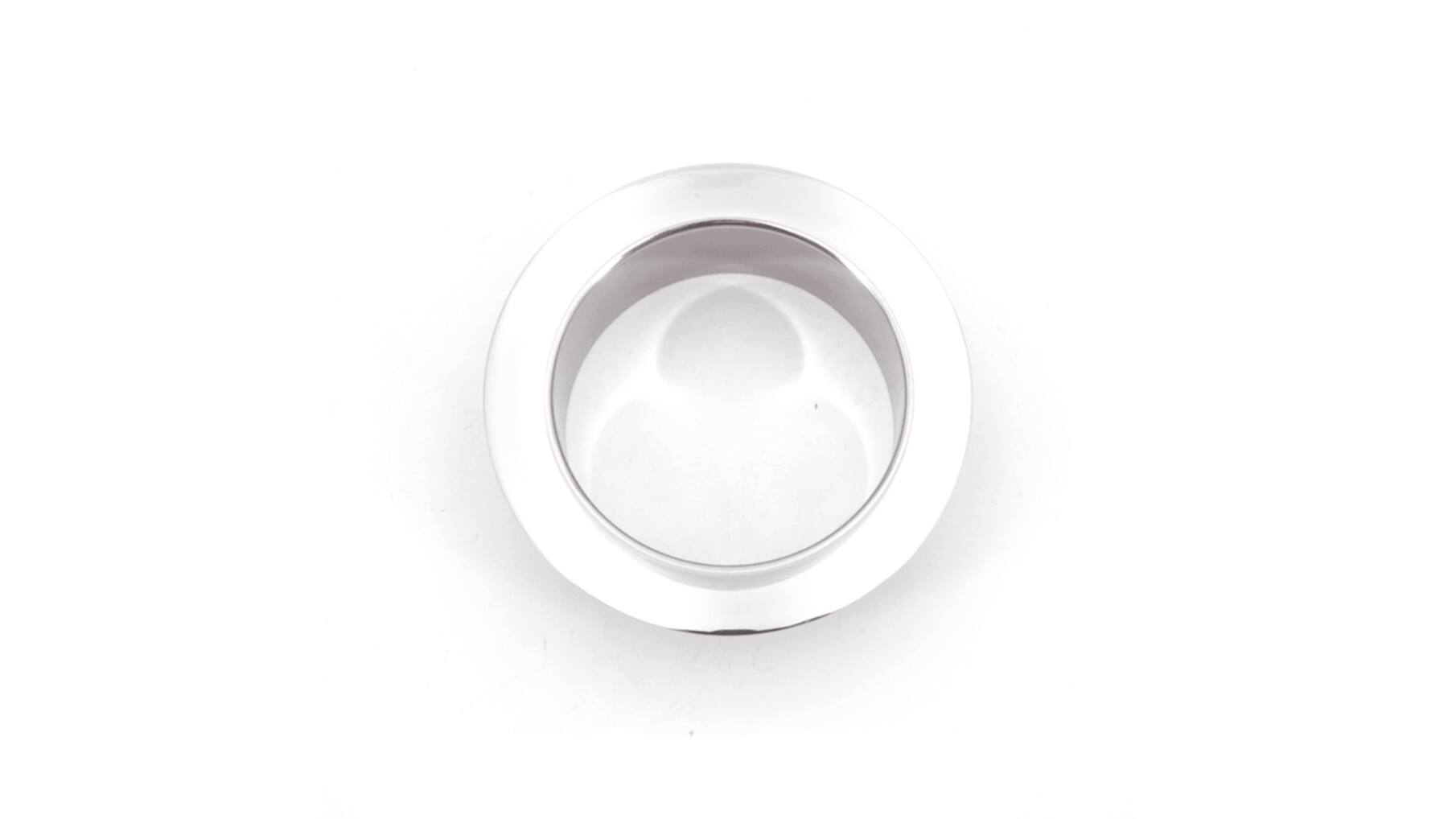 Afvaldoorlaat rond RVS glanzend, boormaat 82mm, geen deksel
