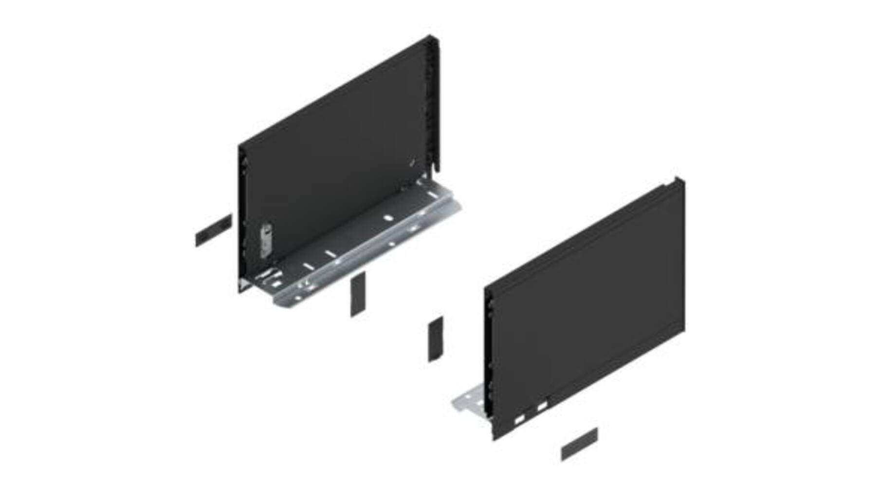 Legrabox ladezijde C 270mm, carbon zwart, hoogte 177mm