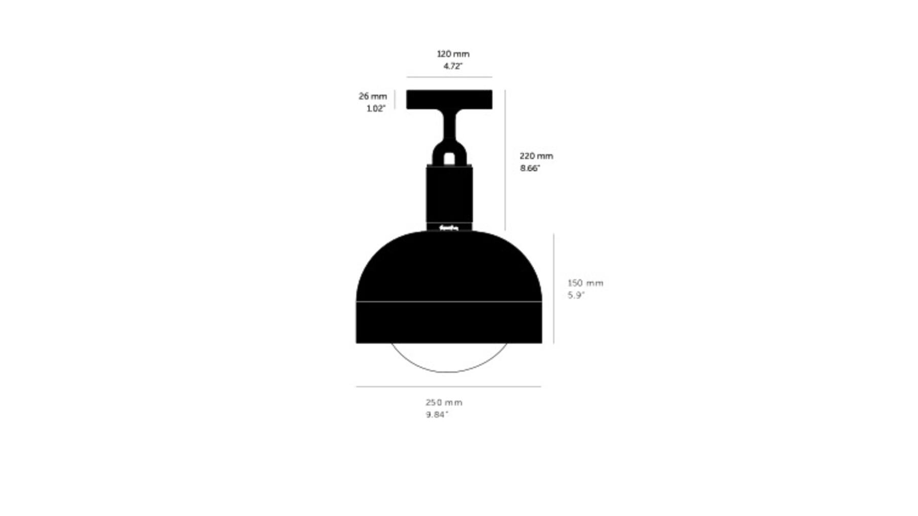 Forked Ceiling/Brass/Medium Brass Shade/Medium Smoked
