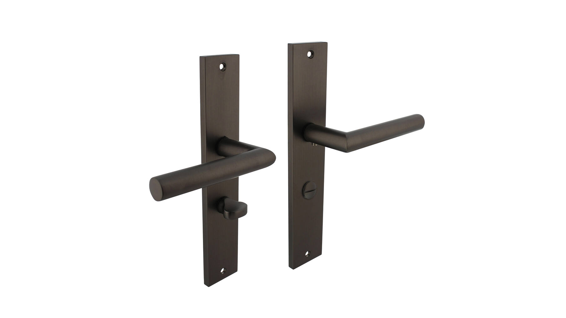 Deurkruk Bastian op schild 245x45mm WC63/8mm