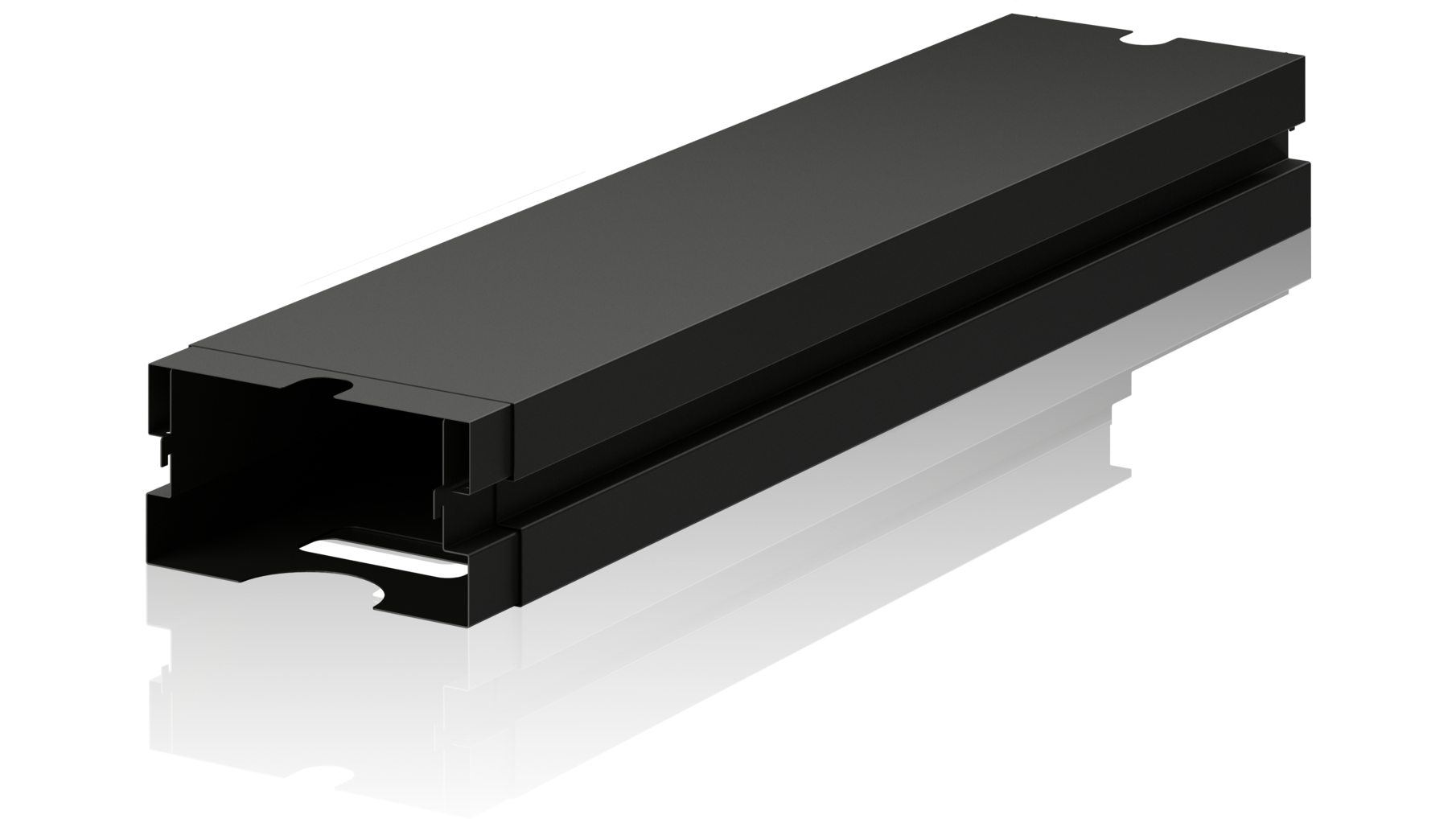Kabelkanaal voor Milano Duo Zwart RAL9005