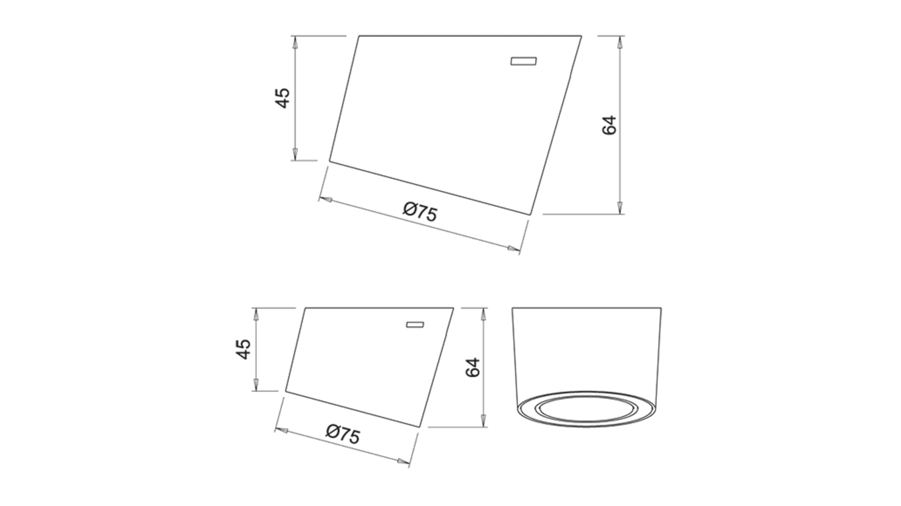 Losse spot Unika mat zwart 24V + WCD + 2000mm Micro 24