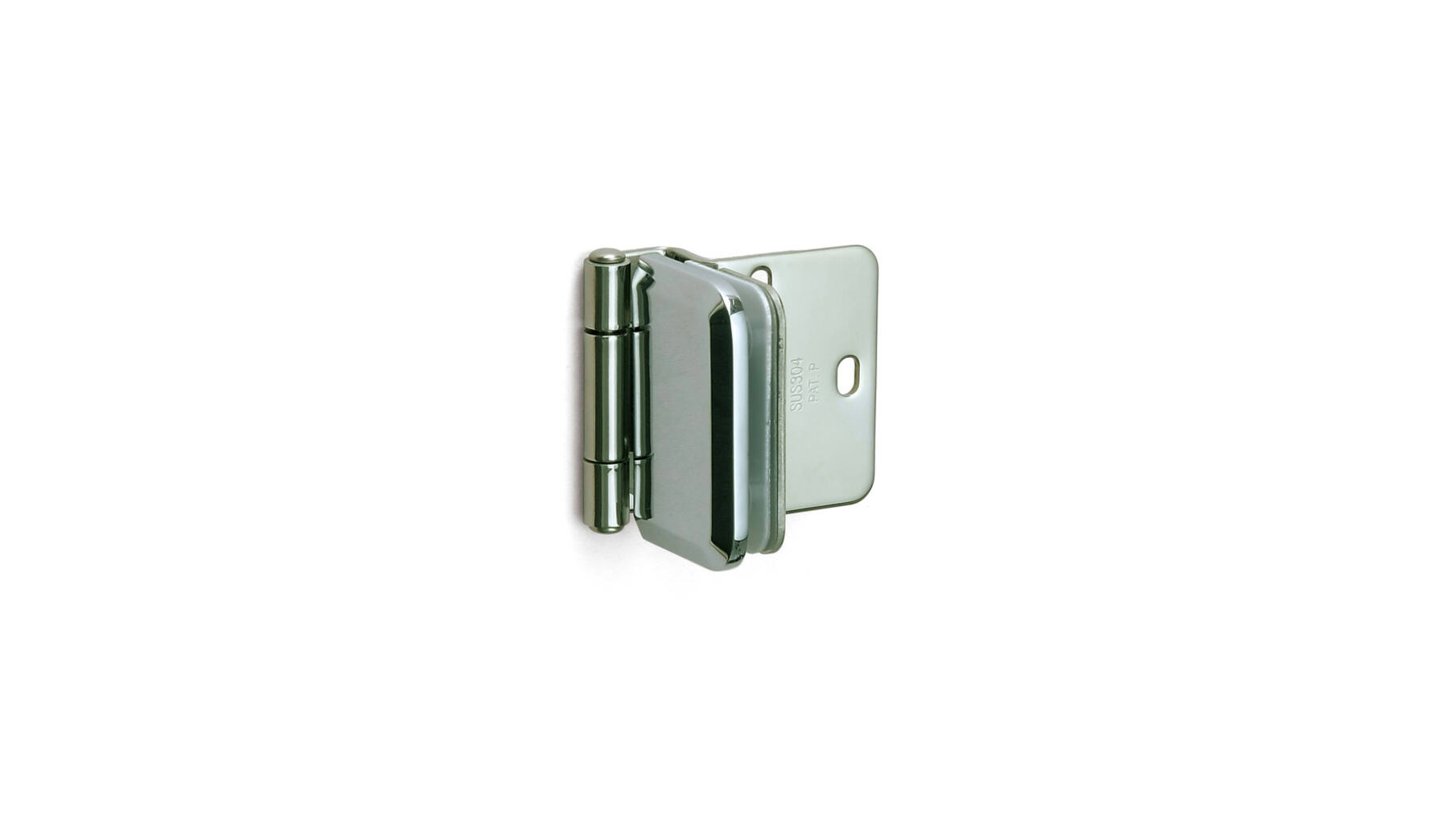 Glasdeurscharnier RVS verchroomd 13mm opleg voor glas 5-8mm