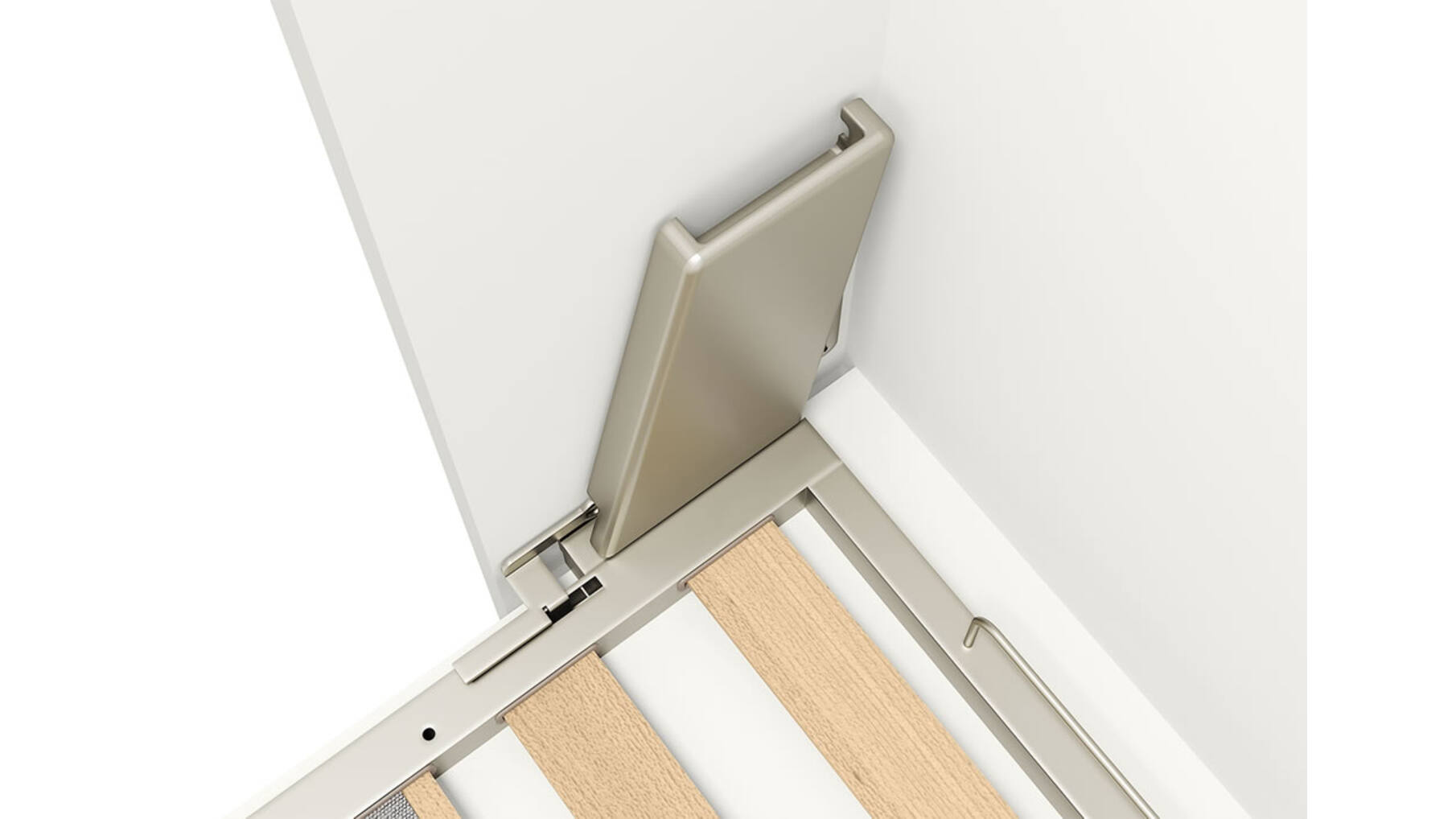 Opklapbed verticaal - frame 123 x 202cm, matras 120x200cm