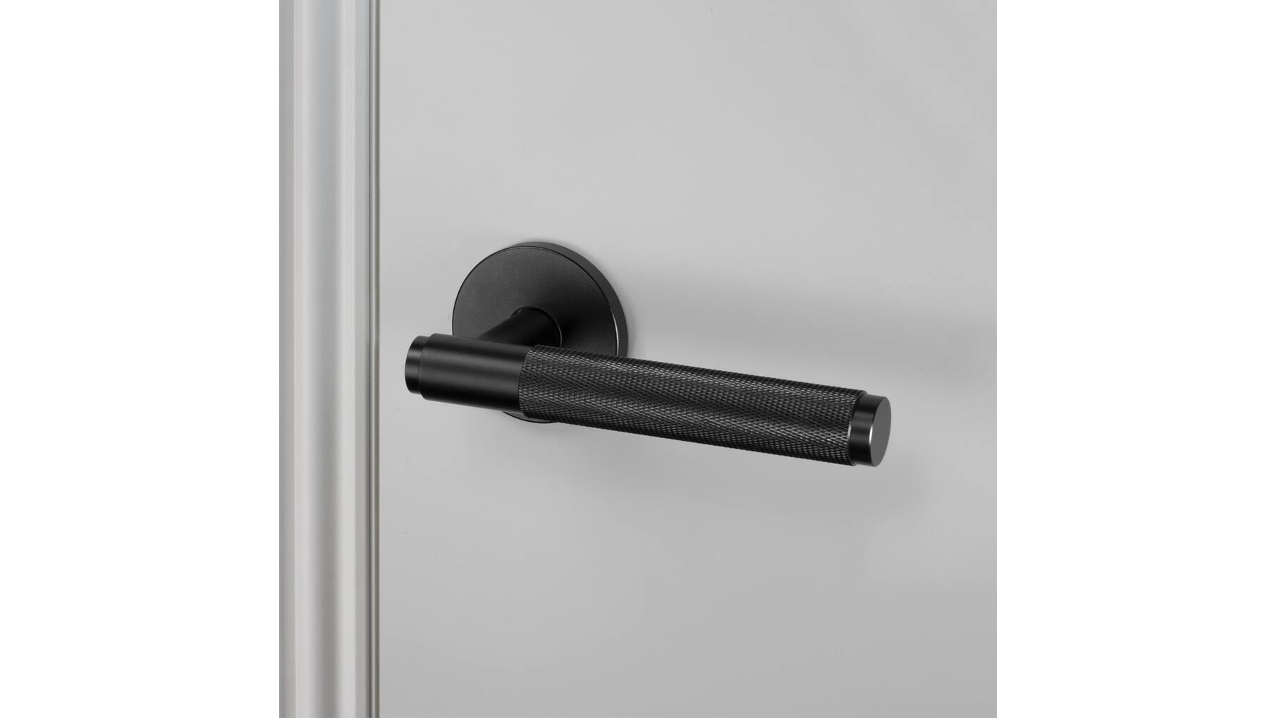Door Handle Set/Unsprung/Cross/Black