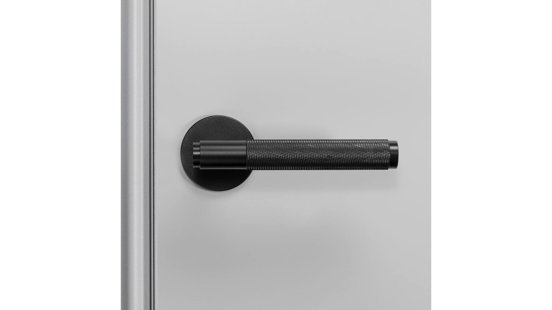 Door Handle Set/Unsprung/Cross/Black