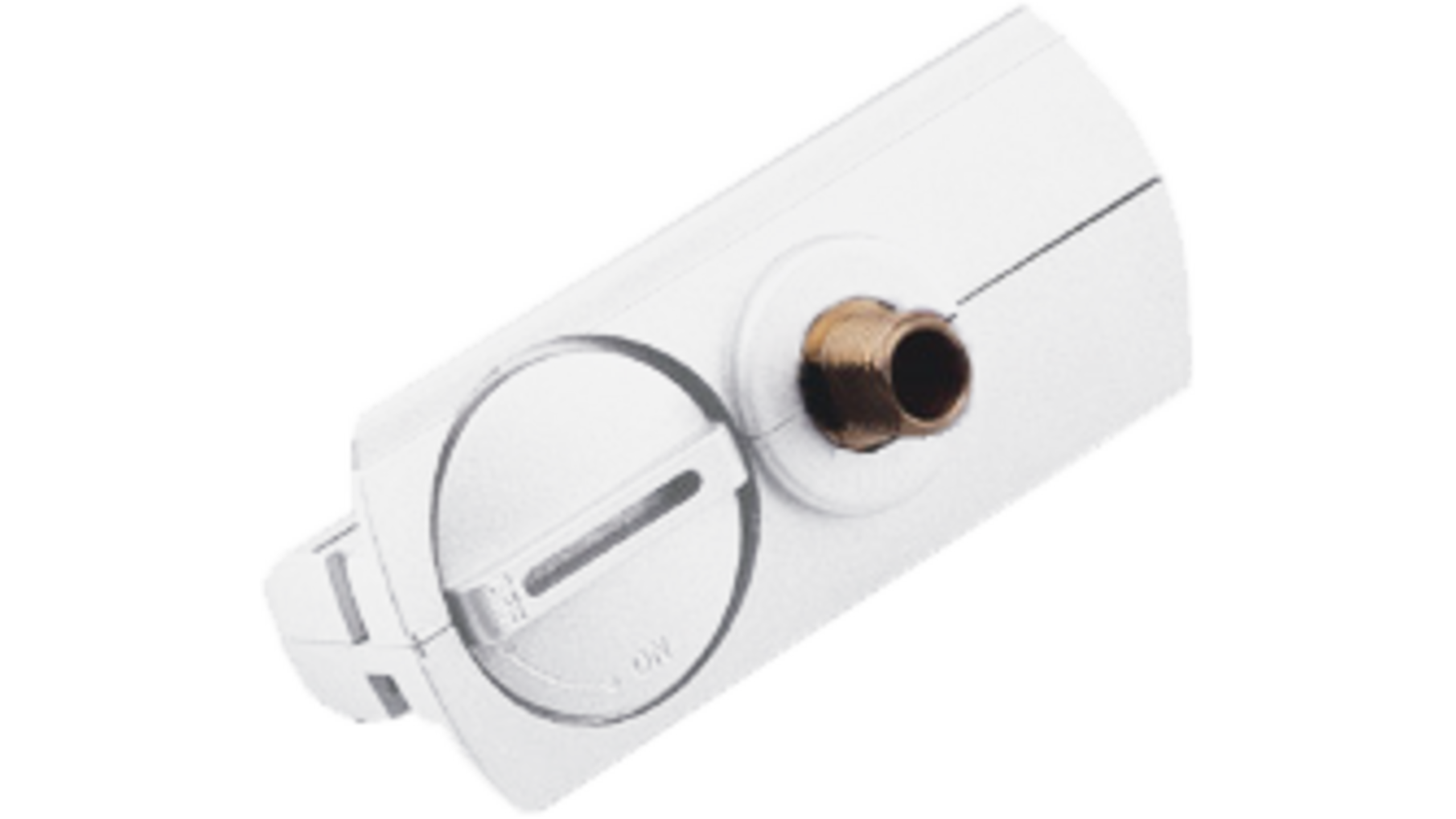 Adaptor wit 1-fase rail met 1x M10 buitendraad