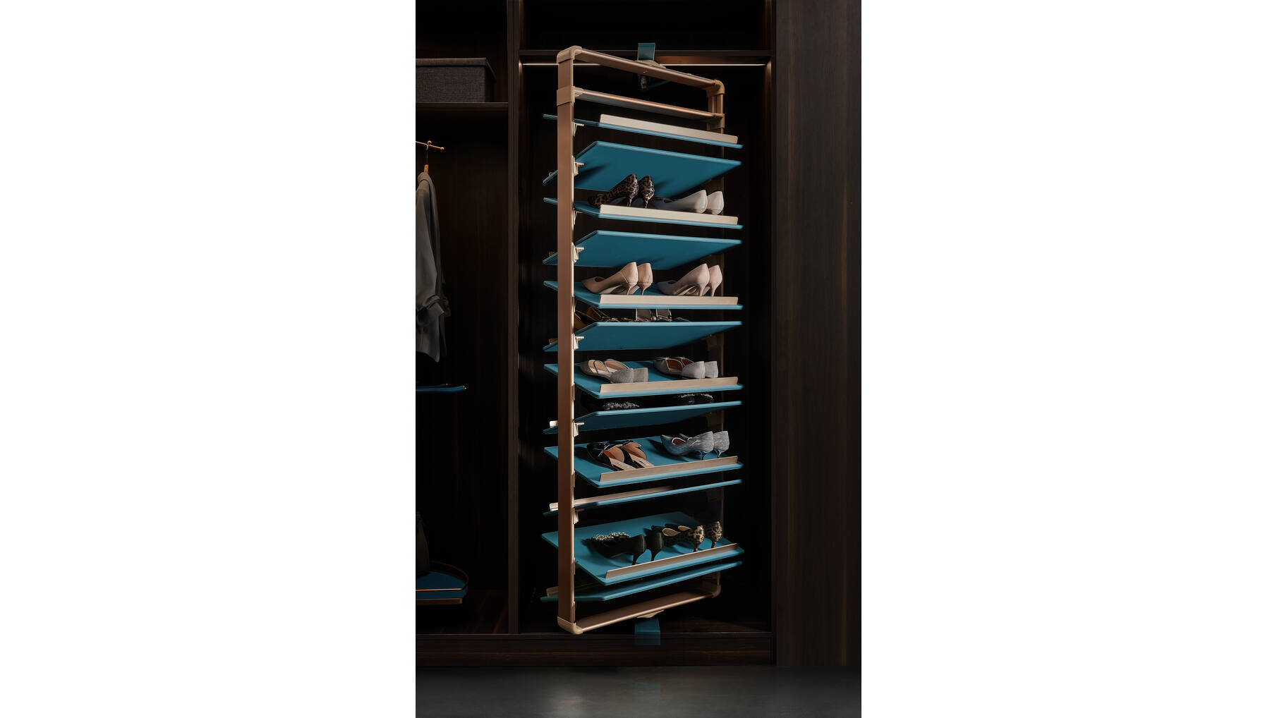 703594 B Series - Rotating Shoe Rack - 6 layers Moran Green