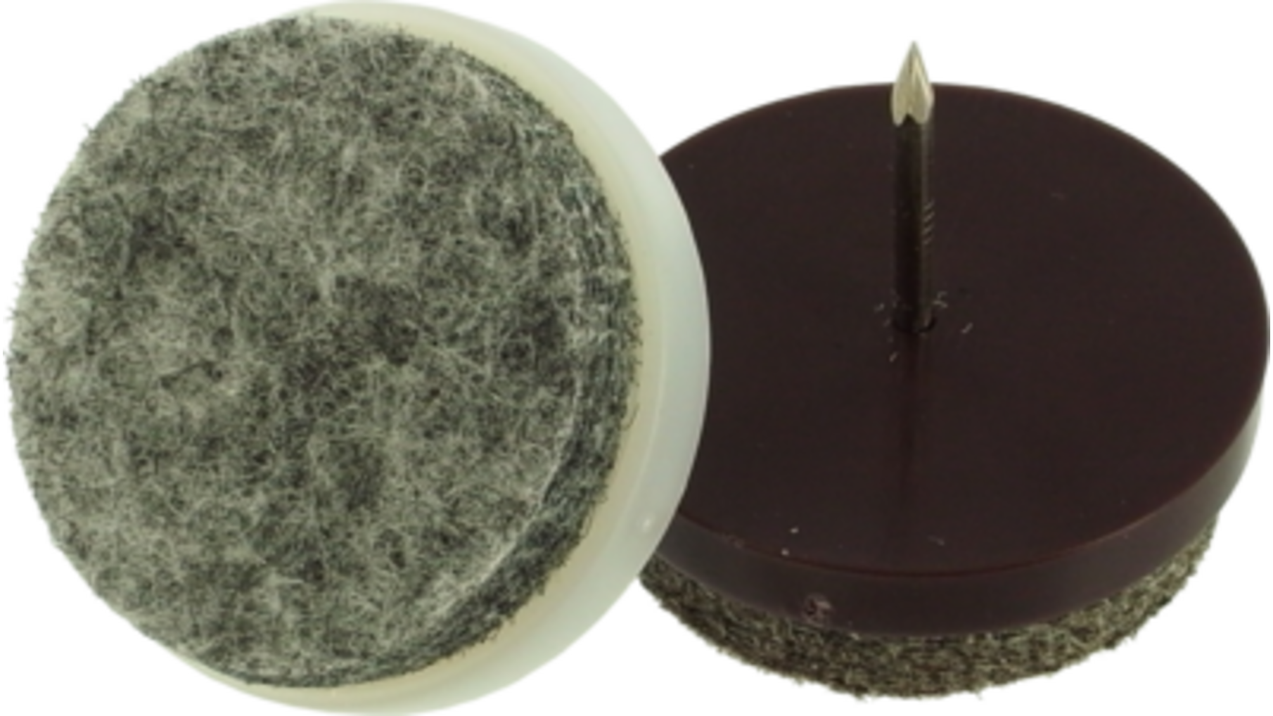 Silentaglijder 24mm bruin kunststof met grijs vilt
