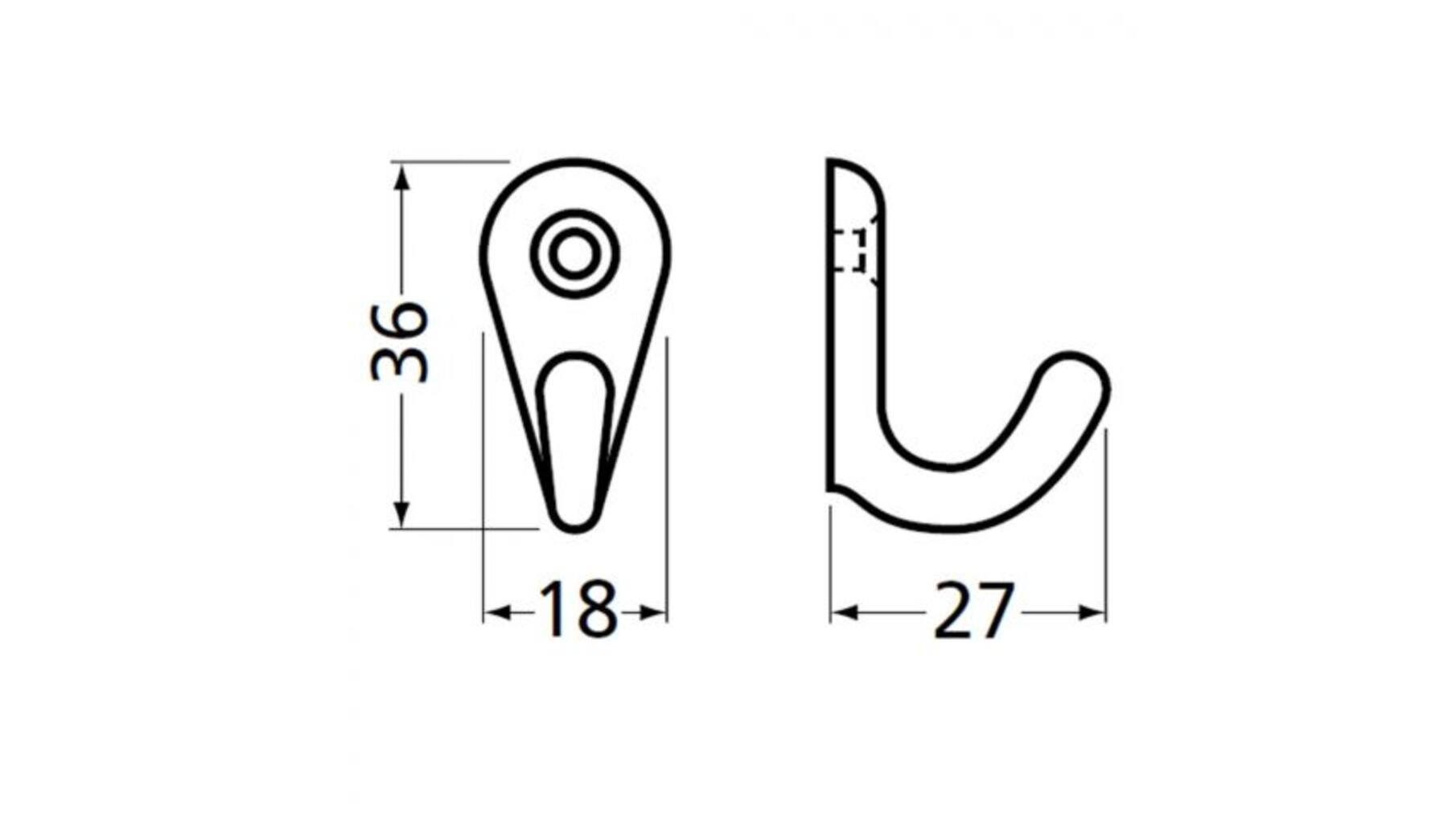 Handdoekhaak zwart
