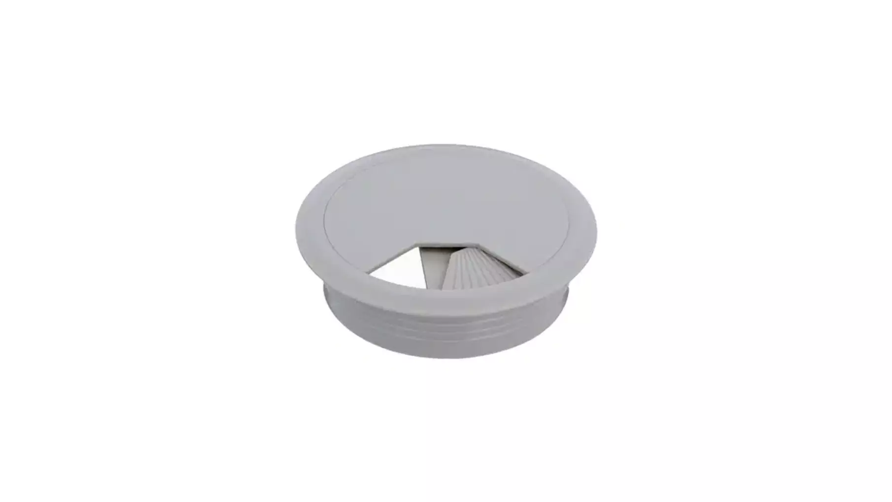 Kabeldoorvoer klep met veer 80mm kunststof grijs