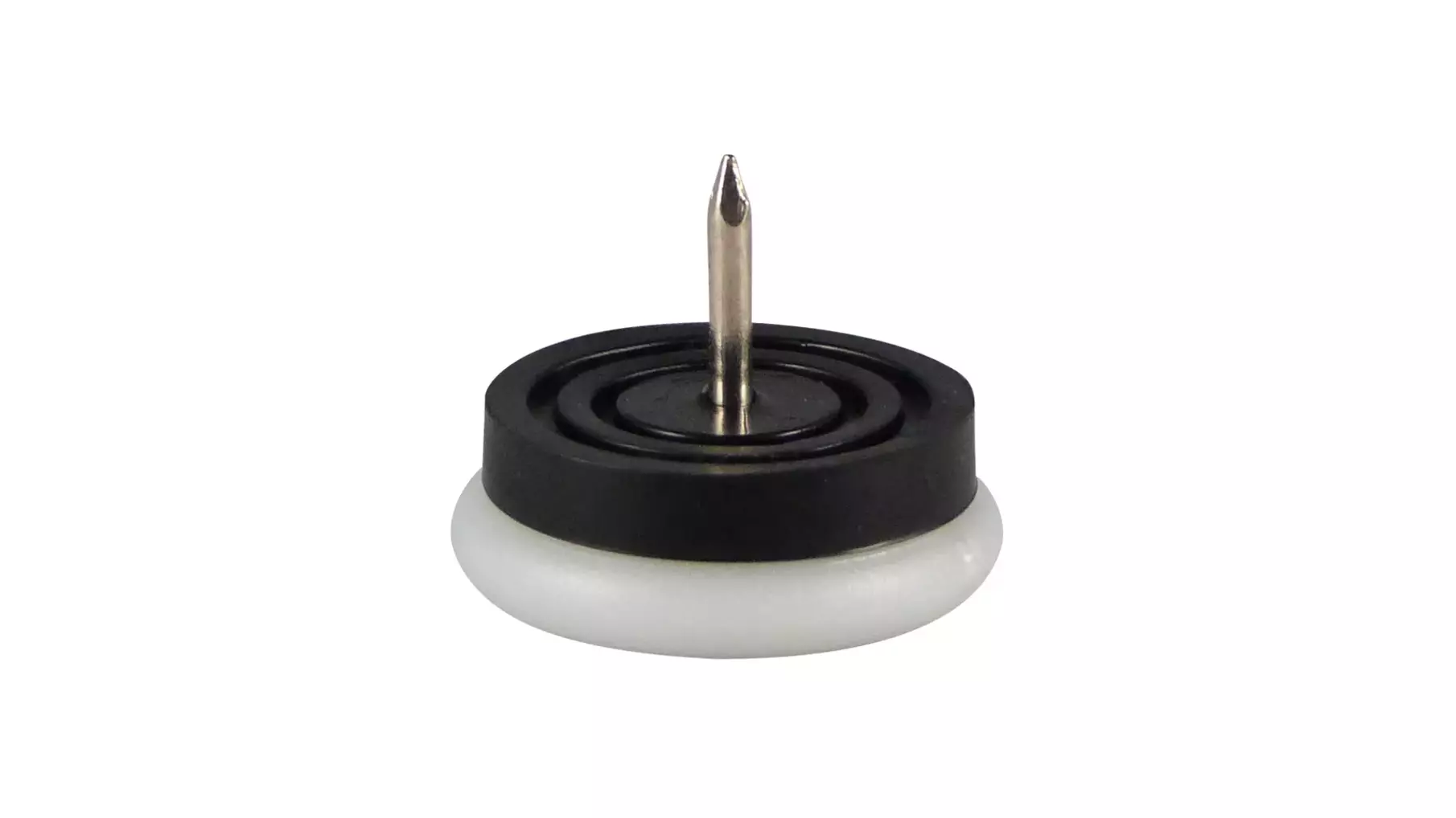 Glijnagel 20mm wit hoogte 10mm met beweegbare kunststof